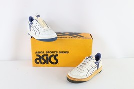 NOS Vintage 90s Asics Boys Size 4.5 Spell Out Outrage Sneakers Shoes Whi... - £38.89 GBP