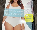 Just My Size ~ Women&#39;s Brief Underwear Panties 6-Pair Organic Cotton ~ 10 - £18.69 GBP