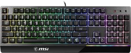 MSI Vigor GK30 RGB Gaming Keyboard, 6-Zone RGB Lighting, Water Repellent... - $54.99