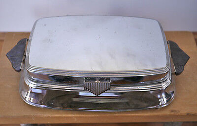 Vintage 40s FOSTORIA Bersted Chrome & Bakelite Art Deco Grill Griddle 500w USA - $16.99