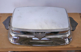 Vintage 40s FOSTORIA Bersted Chrome &amp; Bakelite Art Deco Grill Griddle 500w USA - £13.38 GBP