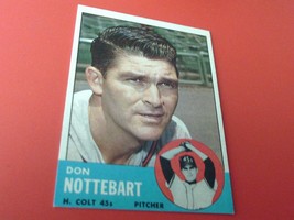 1963 Topps Don Nottebart #204 Colt 45s Near Mint Or Better !! - £43.25 GBP