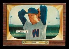 Vintage 1955 Baseball Card Bowman 105 Johnny Schmitz Pitcher Washington Senators - £7.73 GBP