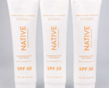 Native Sweet Peach Nectar Mineral Sunscreen Lotion SPF 30 Zinc Lot Of 3 ... - £23.16 GBP