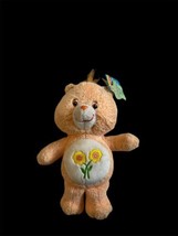 Vintage 2004 Care Bears Friend Bear 8&quot; Plush Orange &amp; Flowers W/ Tags - £15.46 GBP