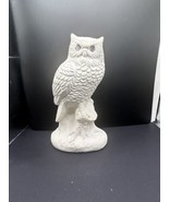 Vintage Cermic Porceline 6.5 in White Owl Sculpure Figure - $11.53