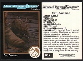 1991 TSR AD&amp;D Gold Border RPG Fantasy Art Card 612 Dungeons &amp; Dragons Common Rat - £5.61 GBP