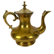 VTG Brass Coffee Pot Lidded Made in India - £24.71 GBP