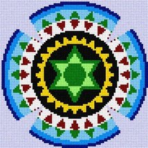 Pepita Needlepoint kit: Yarmulka Gears, 7&quot; x 7&quot; - $50.00+