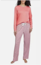 Land&#39;s End Long Sleeve Knit Pajama Set (top and pants) Pink Women&#39;s Sz X... - $19.65