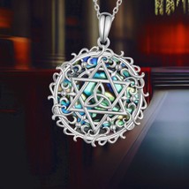 Star of David Necklace 925 Sterling Silver Celtic Knot Star of David Pendant Nec - $137.00