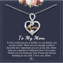 Mother&#39;s Day Gifts for Mom from Daughter Son, Infinity Love Heart Necklace for W - £24.34 GBP