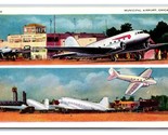 Dual View Municipal Airport Chicago Illinois IL WB Postcard W18 - $2.92
