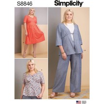 Simplicity Sewing Pattern 8846 10138 Top Blouse Jacket Pants Dress Size ... - $9.85