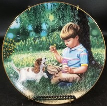 1987 The Hamilton Collection Treasured Days Justin Collector Plate w/wall Hanger - $24.74