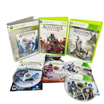 Assassins Creed Trilogy 1, 2 &amp; 3 (Xbox 360) All Games Complete w/ Manuals - Ezio - $13.98