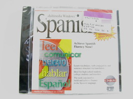 Multimedia Windows Spanish Learn To Speak Spanish CD-ROM 1990s Vintage NEW - £12.81 GBP