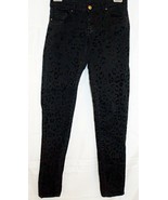 Zara Woman Jeans Leopard Animal Print Stretch Slim Fit Skinny Black size... - £12.47 GBP