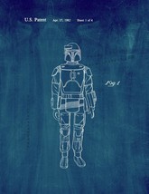 Star Wars Boba Fett Patent Print - Midnight Blue - £6.25 GBP+