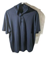 Van Heusen polo Shirt Short Sleeve Blue Stripe Size L Great Condition - £9.58 GBP