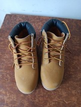 Faded Glory Youth Boys size 13  Work Boots Tan Lace-Up High Outdoor Shoe... - $11.88
