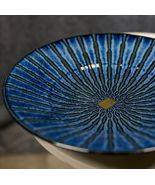 Japanese Blue Cascading Water Reduction Glazed Ceramic Shallow Bowls Pac... - $1,055.28 MXN