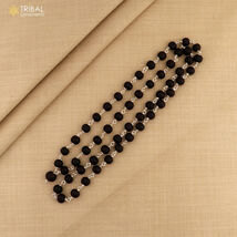 54/108 beads karungali / Ebony round beads mala 925 solid silver chain c... - $164.33+