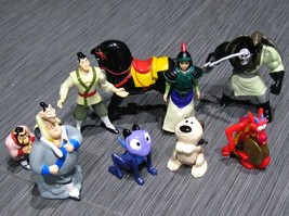 1998 Disney MULAN Chinese Chien Po Yao Ling Khan Toy Figures Lot Thailand - £39.90 GBP