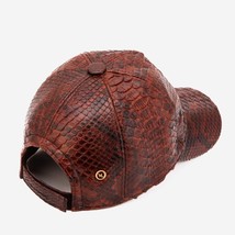 Boss Tan Python Leather Cap image 9