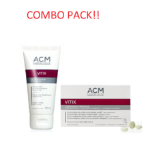 Acm Vitix Gel 50 Ml Plus Vitix 30 Tabs Vitiligo Skin Vitiliginous Combo Pack - £55.87 GBP