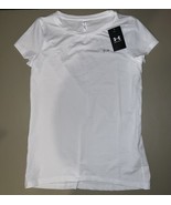 Under Armour Heat Gear Fitted Women’s Size M White Short Sleeve - $329.84 MXN