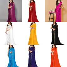 NEW TRENDY CHIFFON SAREE - $19.79