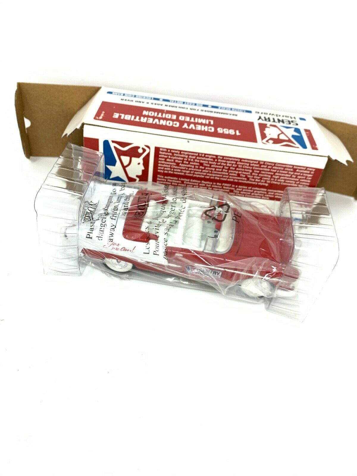 Liberty Classics Chevy 1955 Red Convertible Die Cast 1:25 SENTRY HARDWARE LMTD  - $18.32