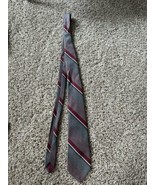 Retro Vintage Striped Mens Tie 1970 Polyster Textured RN 16484 Mulitcolor - $173.98 MXN