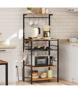 HOOBRO Kitchen Bakers Rack with Power Outlet, 5-Tier Coffee Bar with Adj... - $5,388.25 MXN