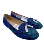 Talbots Tassel Loafer Flats Size 8 Black Watch Plaid Tartan Womens NEW O... - $149.99
