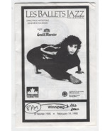 LES BALLETS JAZZ DE MONTREAL 1990 WINNIPEG PLAYBILL ARTISTIC DIRECTOR GE... - $9.50