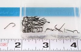 12# 100 Pieces YIDOU Fish Fishing Hooks Flat End Sharpened Black Carbon ... - €2,51 EUR