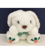 Small white stuffed Easter puppy floppy ear dog with carrot paws figi gr... - €17,09 EUR