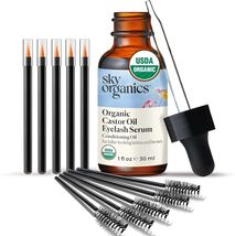 BUY3GET1FREE Sky Organics Castor Oil Eyelash Lash &amp; Brows Conditioning S... - $12.93