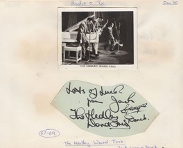 The hedley ward trio hand signed antique mounted autograph 130543 p thumb200