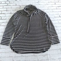 Mix by 41 Hawthorn Sweater Womens Medium Black White Striped Cowl Neck Pullover - £18.83 GBP