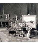 Meissonier&#39;s Arelier Art Studio Gallery Photo Gravure Victorian 1894 DWS11 - £103.60 GBP