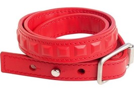 Balenciaga Grommet Triple Wrap Leather Bracelet Studded Red - £292.72 GBP
