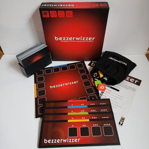 Bezzerwizzer Board Game By Mattel 2008 Edition Complete Trivia Tactics Trickery - $12.19