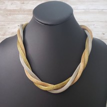 Vintage Necklace Tri Color Twist with Magnetic Closure - $16.99