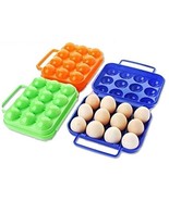 Portable Plastic Egg Carry Holder Carrier Storage Box For 12 Pcs Egg   F... - £16.14 GBP