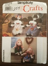 Simplicity Crafts Sewing Pattern 9228 Stuffed Toy Cow Pig Clothes Overal... - $5.89