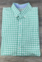 Bonobos Mens Large Shirt Long Sleeve Button-Down Cotton Green Plaid Chec... - $16.69