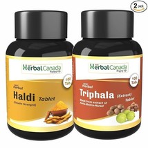 Haldi (100 Tablets) + Triphala (100 Tablets) || Healthy Combo Pack - £20.56 GBP
